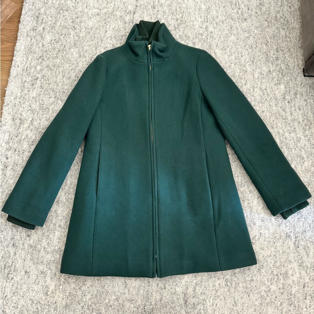 Beautiful Green J.Crew stadium coat, size 10